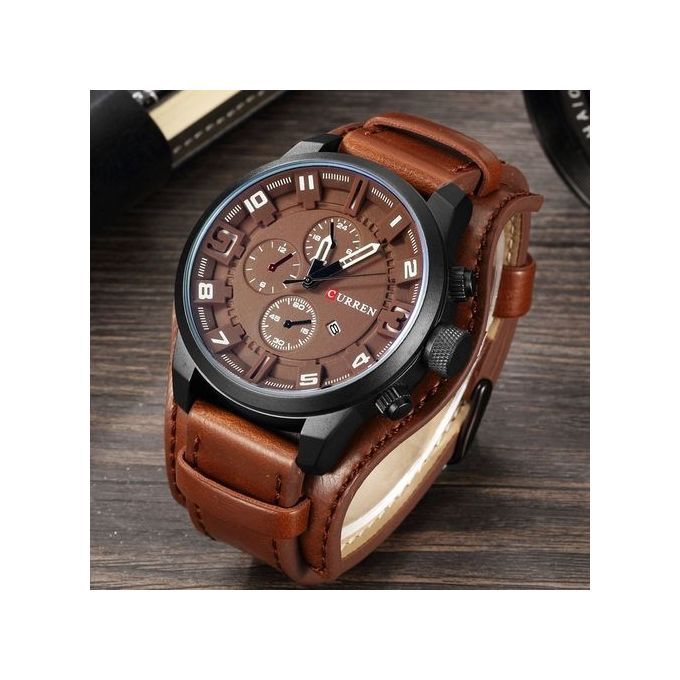 Men's Sport Watch Leather Strap Fashion Watch Quartz Watch