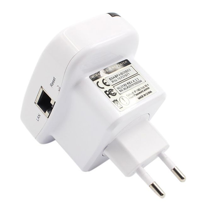 US/EU/UK Plug Socket 300Mbps Wireless WiFi Router AP-White