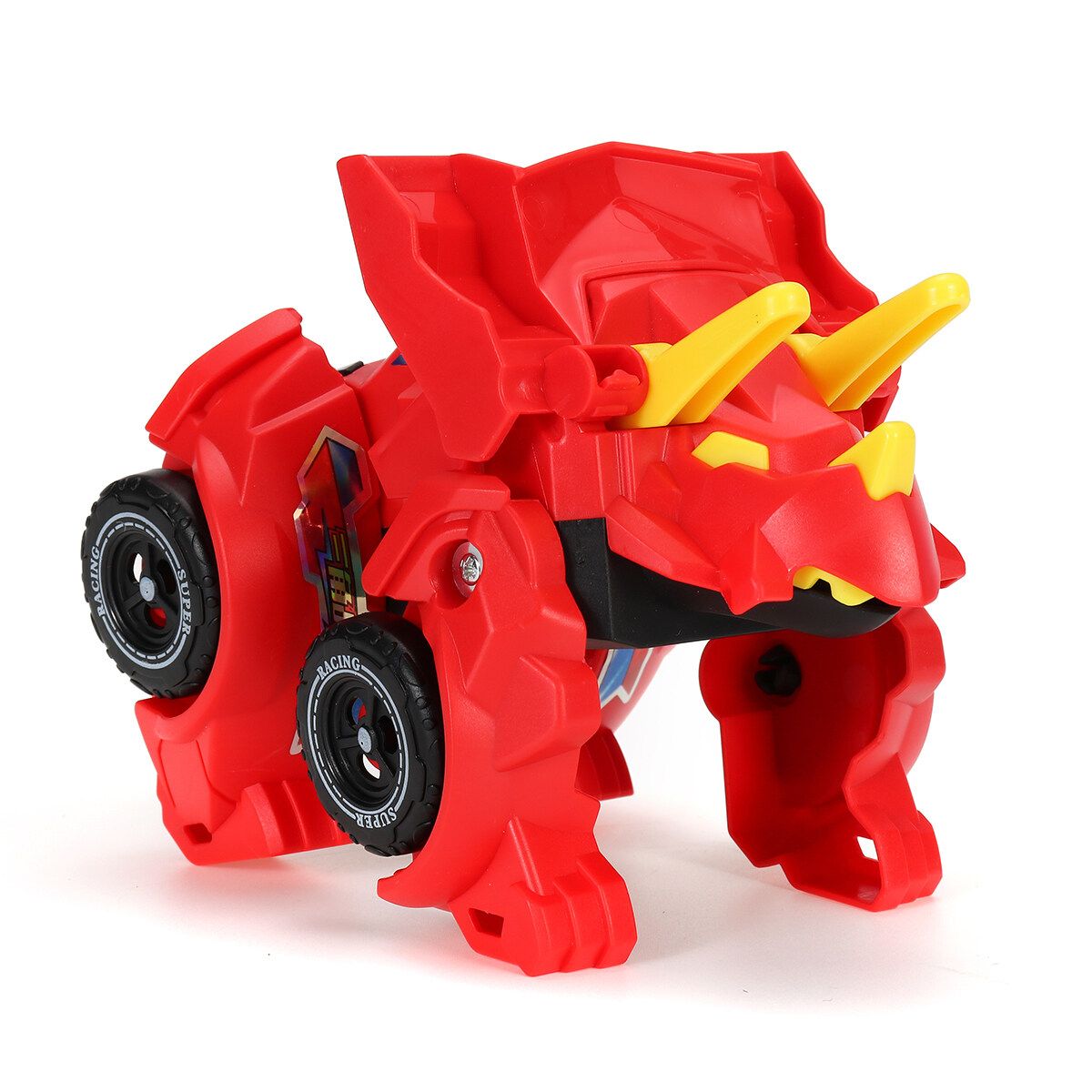 Child Manual Deformation Kids Dinosaur Car T-Rex Toys Boys Toy Gift Car Form- Red