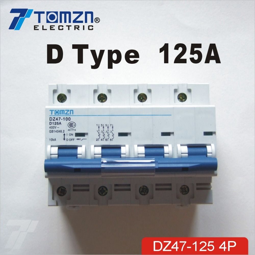 4P 125A 240V 415V 50HZ 60HZ Circuit Breaker