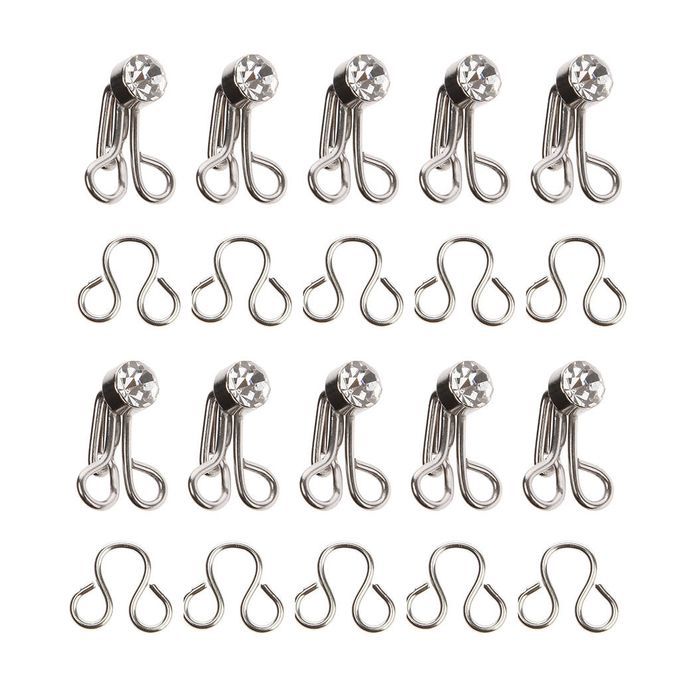 10 Sets Hook And Eye Fastener Dressmaking Collar Hook DIY Sewing