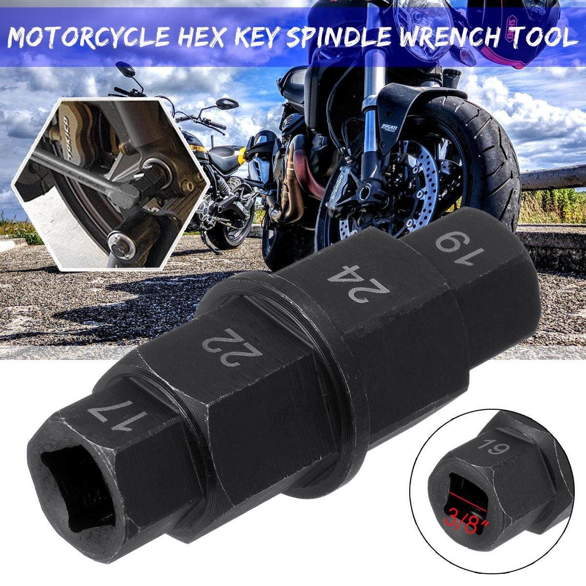 2 Colors Motorcycle Key Spindle Wrench Tool Motorbike Wheels 17mm 19mm 22mm 24mm Bike Black