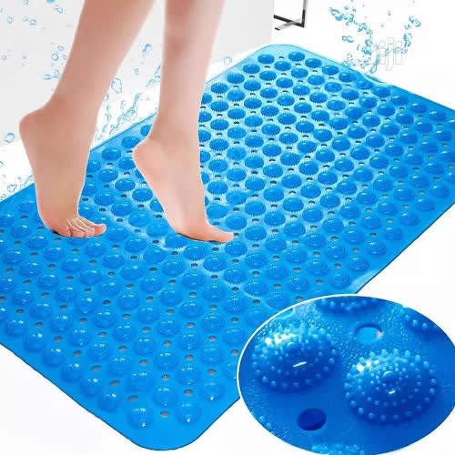 Bathroom Anti Slip Fall Footmat - Blue