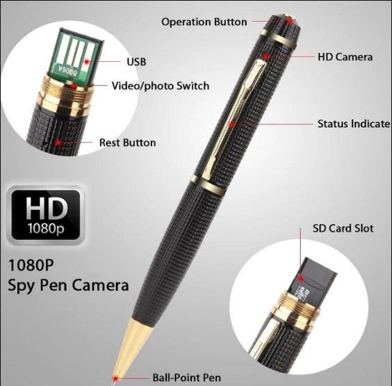 HD Camcorder 1080p Spy Camera Pen With 16GB Memory Card
