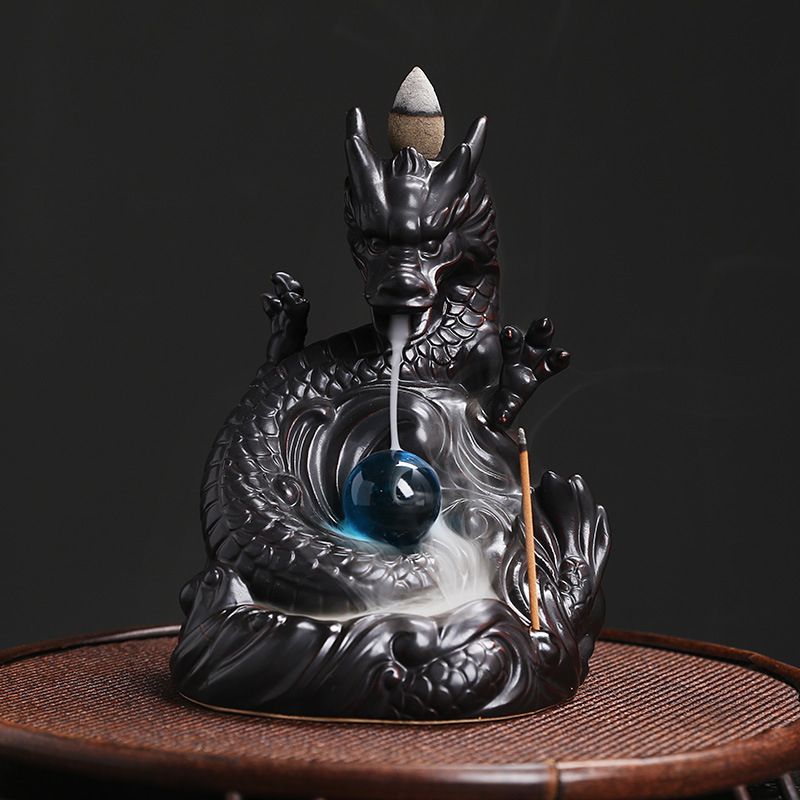 Original Classic Chinese Dragon Backflow Incense Stove