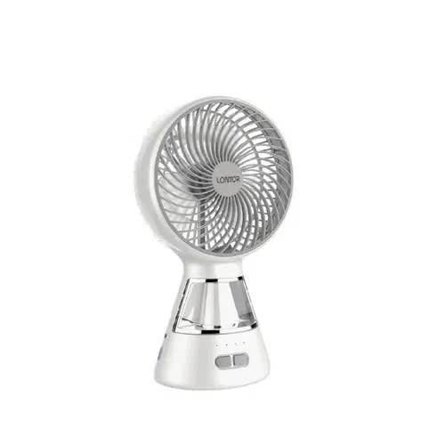 Rechargeable 6" Table Fan With Lamp - 1500mAh