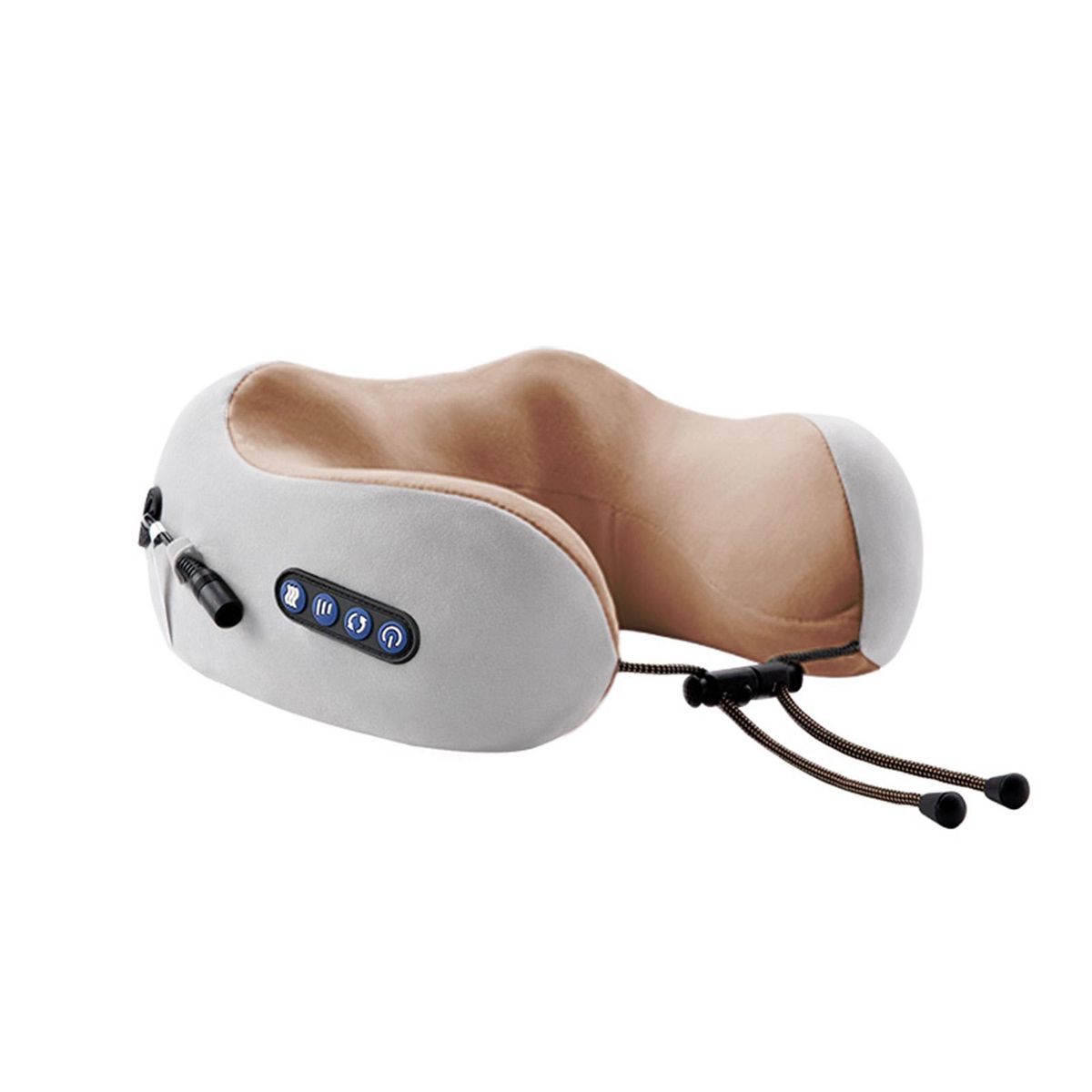 U-shaped Massage Pillow Electric Neck Massager 3 Levels Intensity 15min Timing Built-in Battery Comfortable Vibration Kneading Heating Massage Pillow for Neck Relax Pain Relief