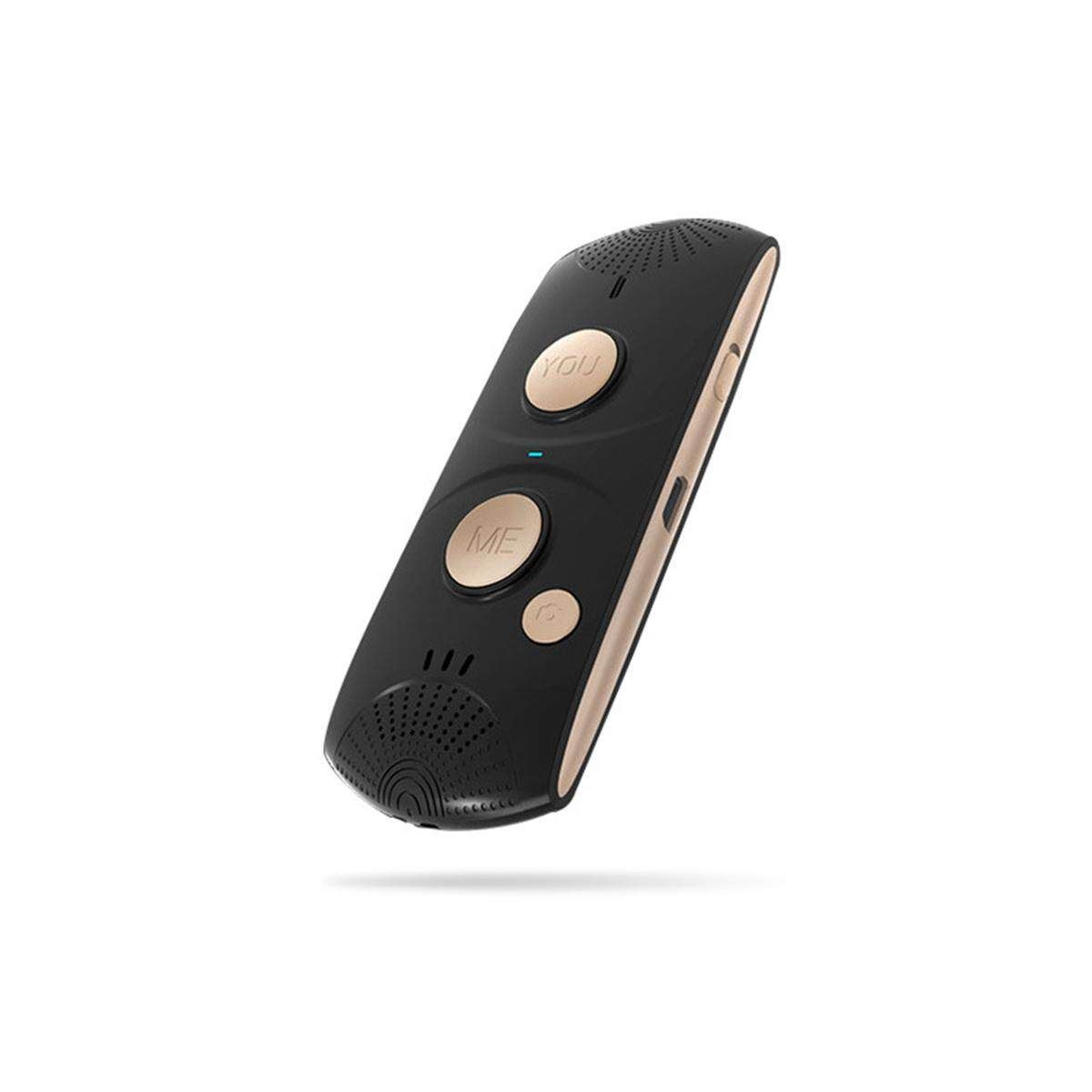 Smart Voice Translator Pocket Handy Bluetooth Real Time Translation 28 Languages Black (black)