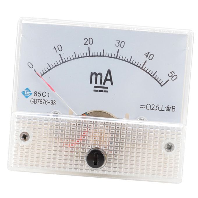 DC Panel Meter Amperemeter Charging Battery 0-50MA