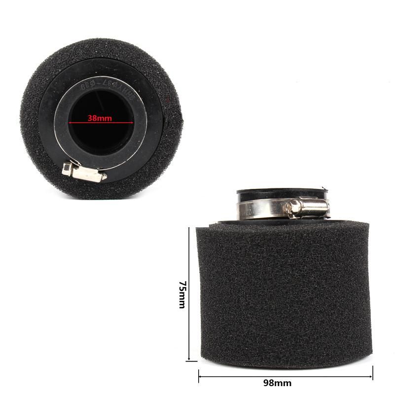 For pz30 carburetor 200cc 250cc ATV PIT DIRT BIKE Motorcycle 35 38 42 45 48mm Air Filter Degree ANGLED FOAM Pod Cleaner