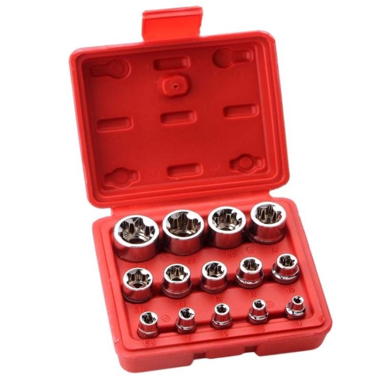 14pcs/set E-type Socket Combination Car Repair Kit Tool