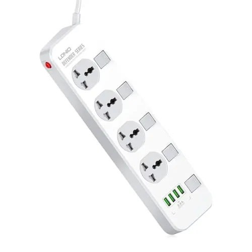 Ldnio 4 Power Extension Socket With Auto-id