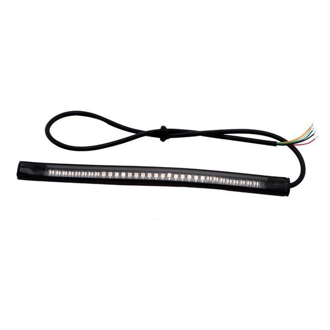 Flexible Motorcycle License Plate LED Light Tail Brake-Black