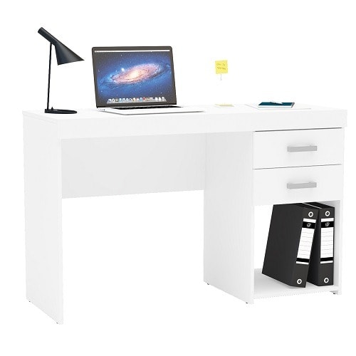 2 Drawer Computer Desk -White