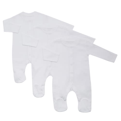 Unisex Baby Sleepsuits Set - White