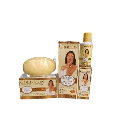 Gold Skin Clarifying Milk With Argan Oil -lotion -250ml +soap-100g & Oil -50ml