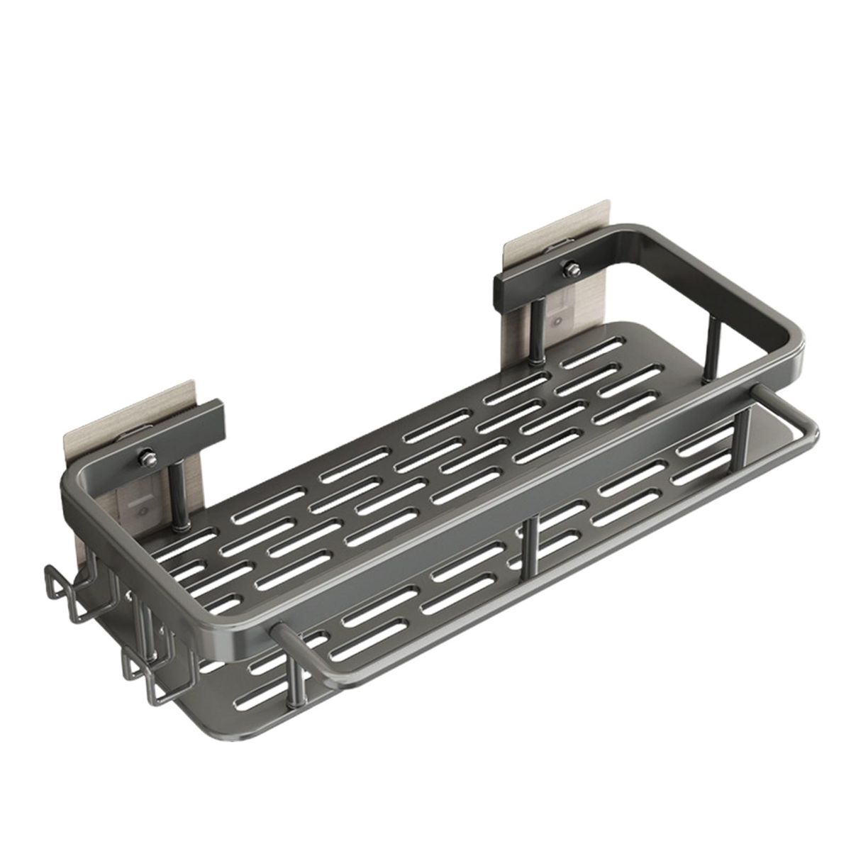 Bathroom Shower Storage Rack Drill-Free Aluminum Floating