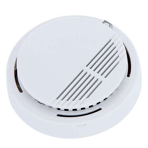 Fire & Smoke Alarm Detector With Battery - 2 Pcs