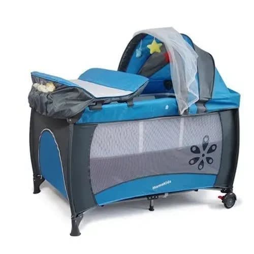 Mama Kids Baby Foldable Trend Yard Bed Cot With Canopy