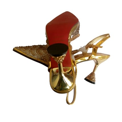 Heel Sandals For Women - Gold