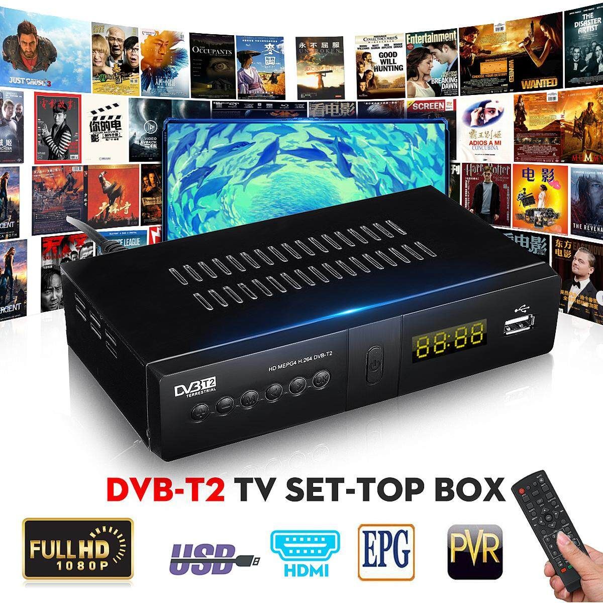 HDMI HD 1080i UHF Home Audio Video Digital TV Receiver +PVR -T2 TV B0x USB2.0 More Than 3000 TV