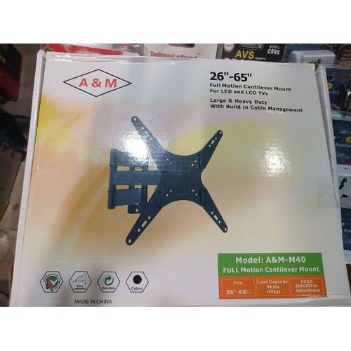 PORTABLE Adjustable TV Wall Hanger 26-65 WITH EXTENSIONS FOR BIGGER TVS