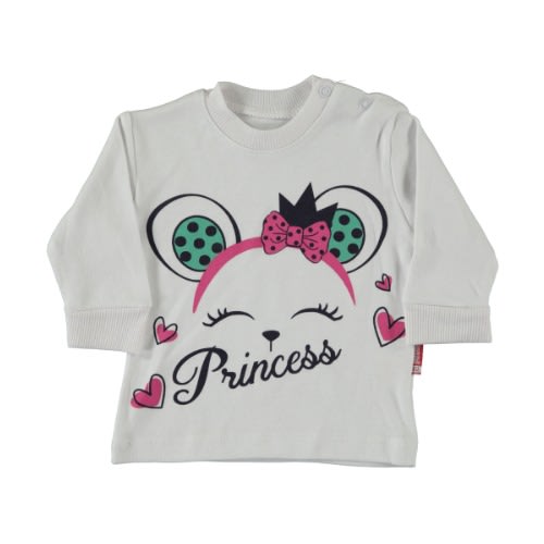 Baby Girl Sweatshirt Princess White
