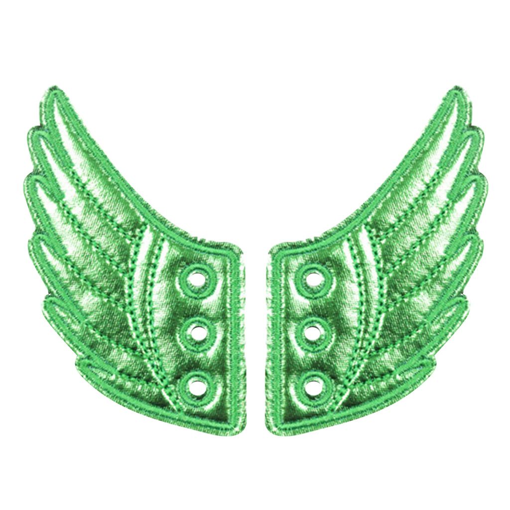 Adult An Wings Shoe Accessories Shoe DIY Decoration Children Shoe Charms Fit Tennis Shoes Ice Skates Cute Gift For Runner Green