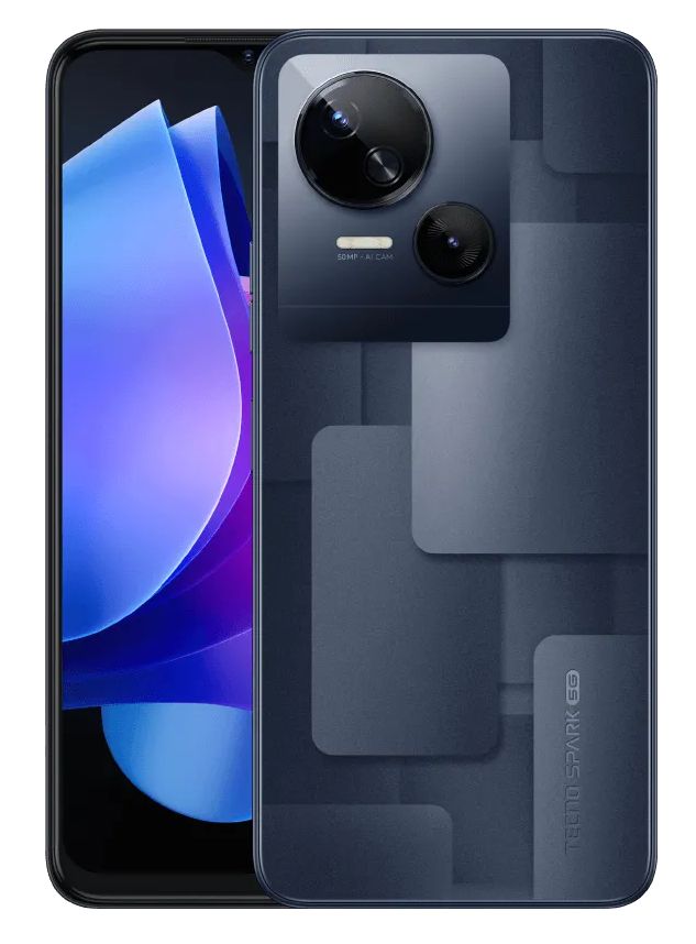 Spark 10 5G (KI8) 6.6" HD+ 90Hz, 256GB ROM + Up To 16GB RAM, 50MP + 8MP Selfie, 5000mAh Type-C, 5G, Android 13 - Black