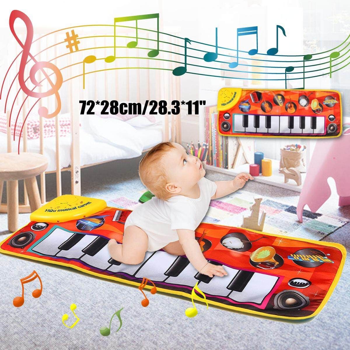 Baby Music Mat Children Crawling Piano Carpet Educational Musical Kids Child Toy