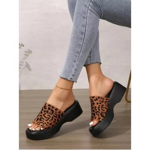 Ladies Skin Wedge Slippers