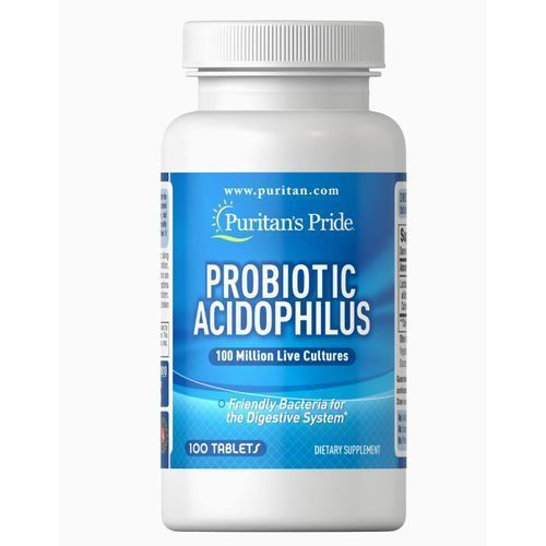 Puritans Pride Probiotic Acidophilus Tablets,  100 Tablets