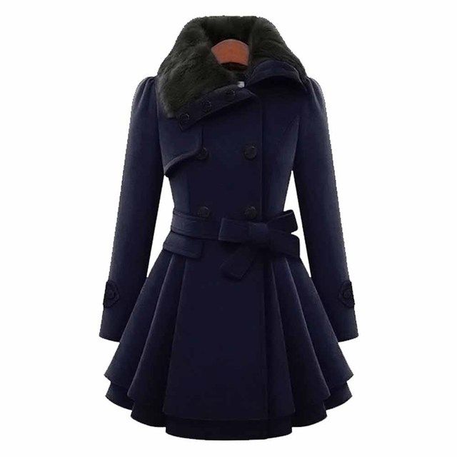 Women's Long Windbreaker Autumn And Winter Coat