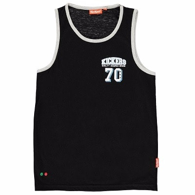 Junior Boys Kickers Print Vest - Black