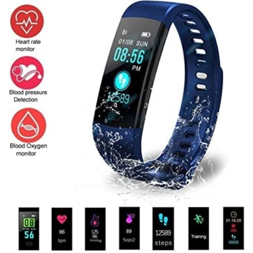 Smart Bracelet Health Fitness Watch - Blue