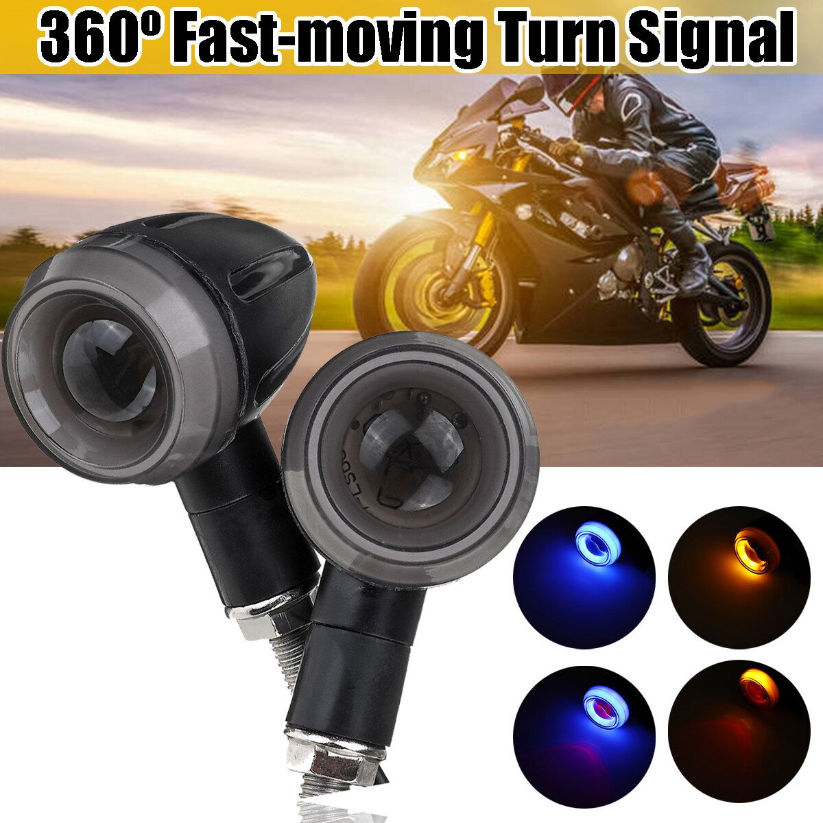 Motorcycle 360 Degree Fast Turn Flow Turn Signal