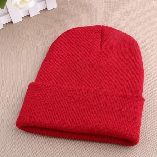 Unisex Beanie Head Warmer - Red