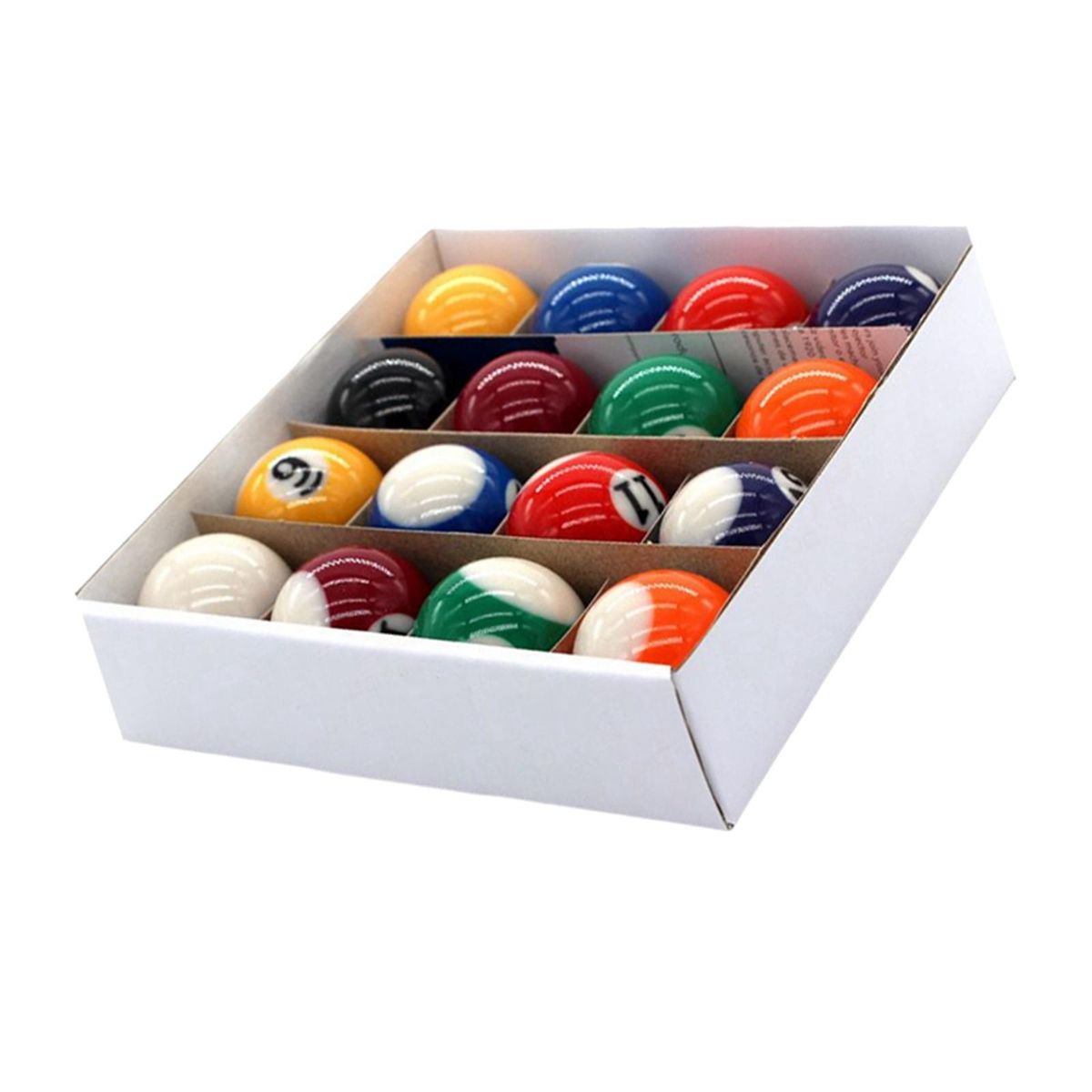 16 Pieces Mini Billiard Balls Resin Pool Table Balls 25mm For Game