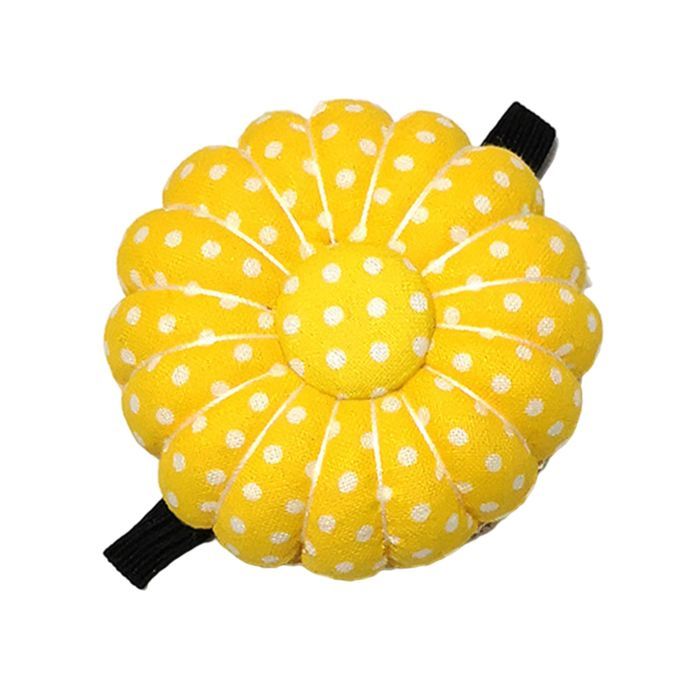 2-in-1 Wrist Pin Cushion Magnetic Pincushion Sewer Handcraft Yellow