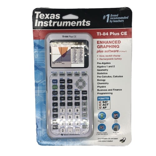 Ti-84 Plus Ce Graphing Calculator - White
