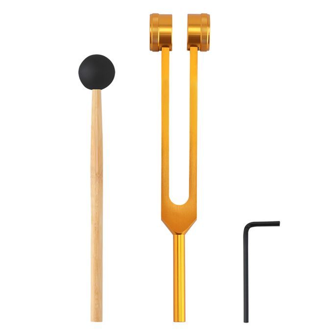 128HZ Aluminum Alloy Tuning Fork Silicone Hammer With A
