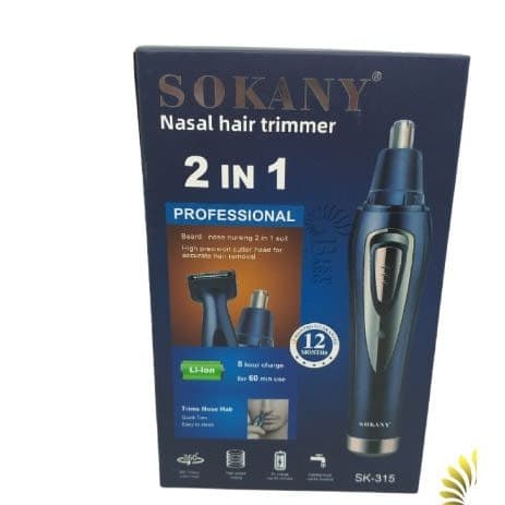 2 In 1 Professional Rechargeable Nose Hair Trimmer - 400mAh - Sk-315