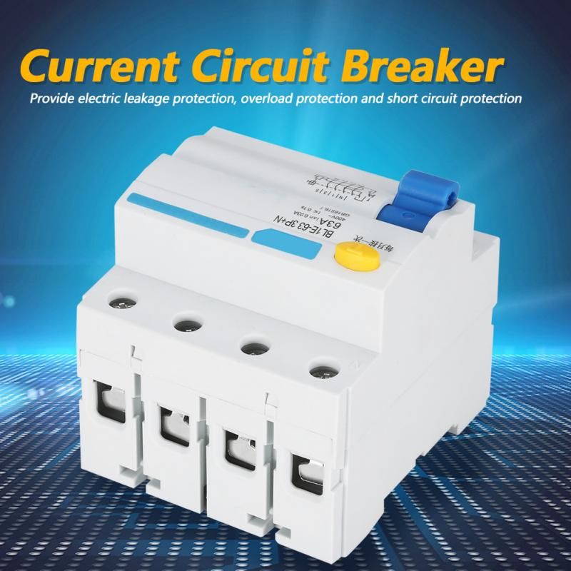Circuit RCCB 230V Breaker Residual Current 3P+N BL1E-63 63A