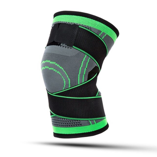 1 Piece Mumian 3d Pressurized Fitness Running Cycling Bandage Knee Braces Elastic Nylon Sports Compression Pad Sleeve(#Green)