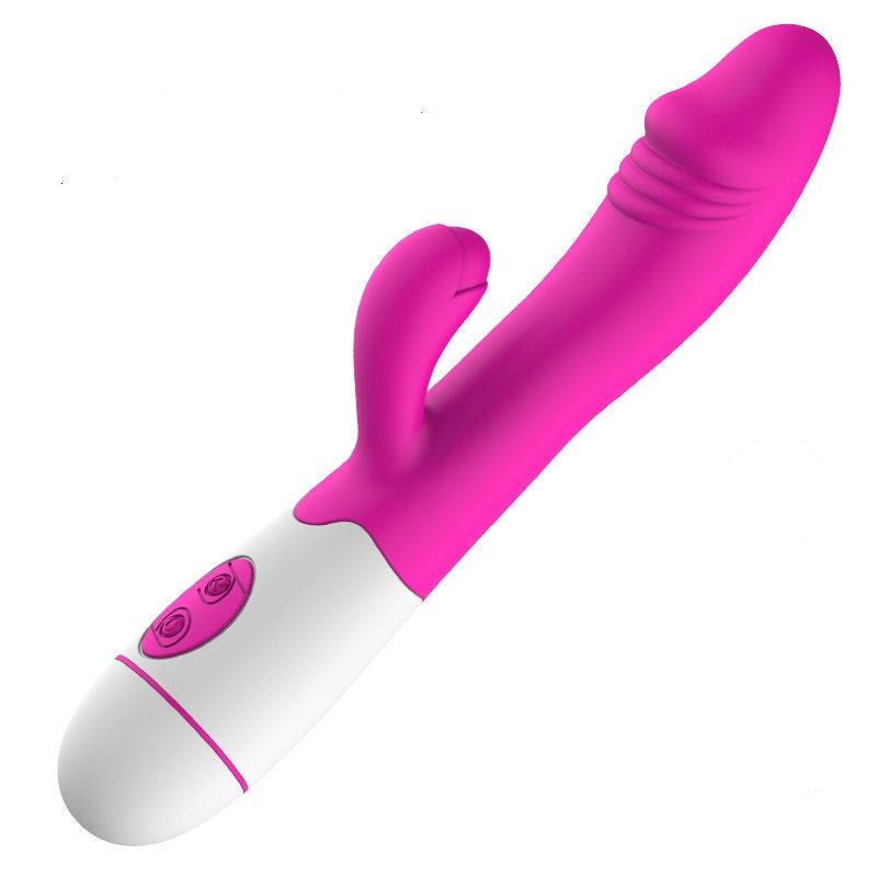 Rechargeable Female Vibrator & Sex Toy Dildo With Clitoris Simulator
