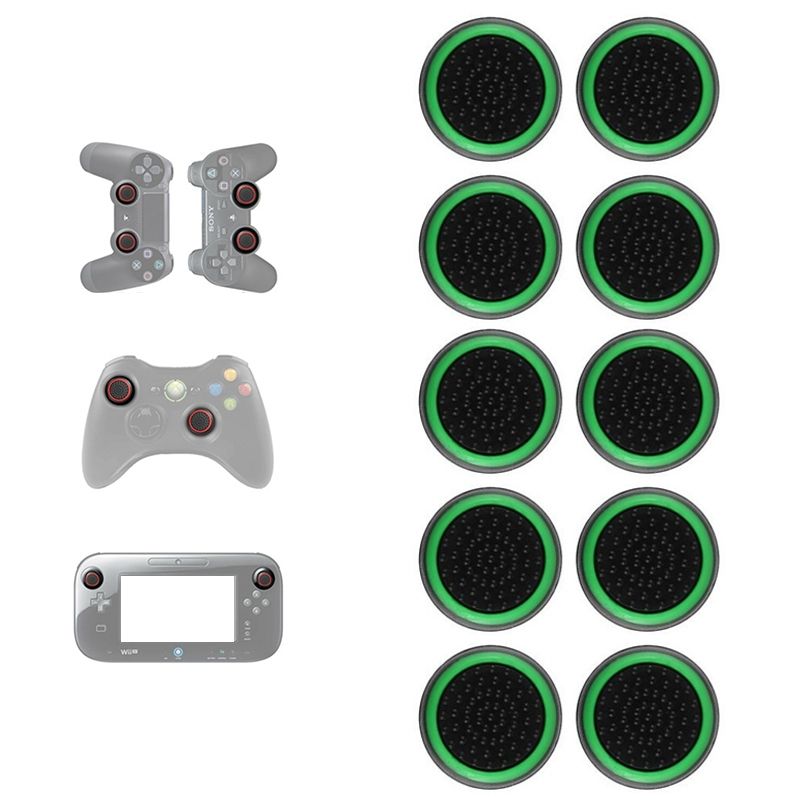 10 PCS Game Pad Silicone Luminous On Cap Er Cap