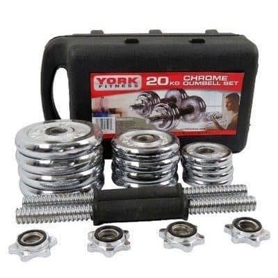 Adjustable Chrome Dumbbell With Case - 20kg