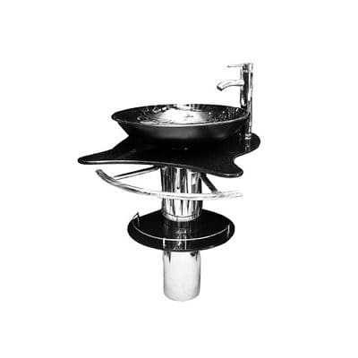 Xoxo Glass Dining Wash Hand Basin - Black