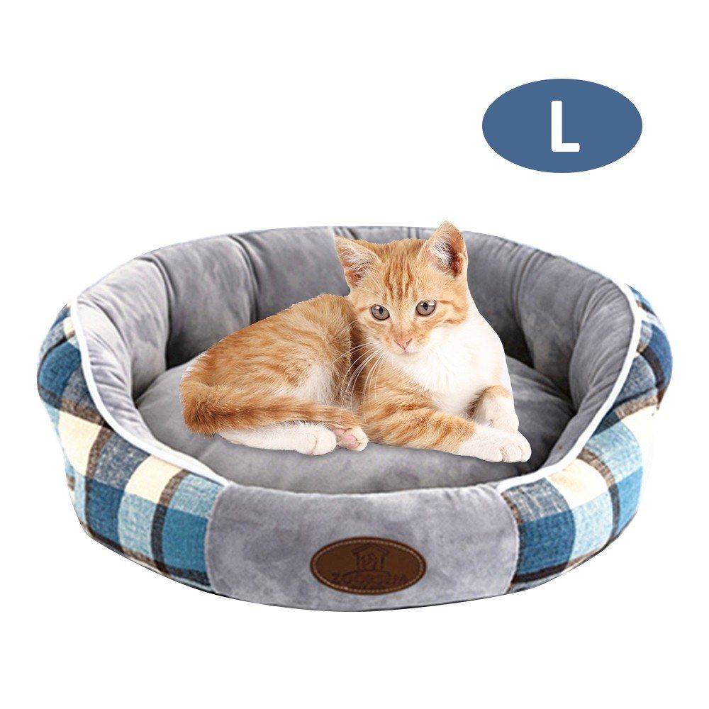Plush Round Pet Bed Dog Cat Cushion Pad Soft Comfortable