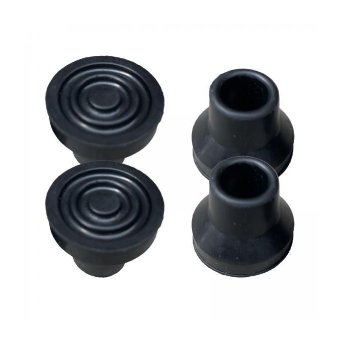 2X 4 Piece Crutch Ferrule Rubber End Tip Protector